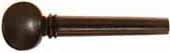 Powder Horn Stopper,
small 2-1/4" length,
fancy Ebony fiddle peg,
tapered shaft